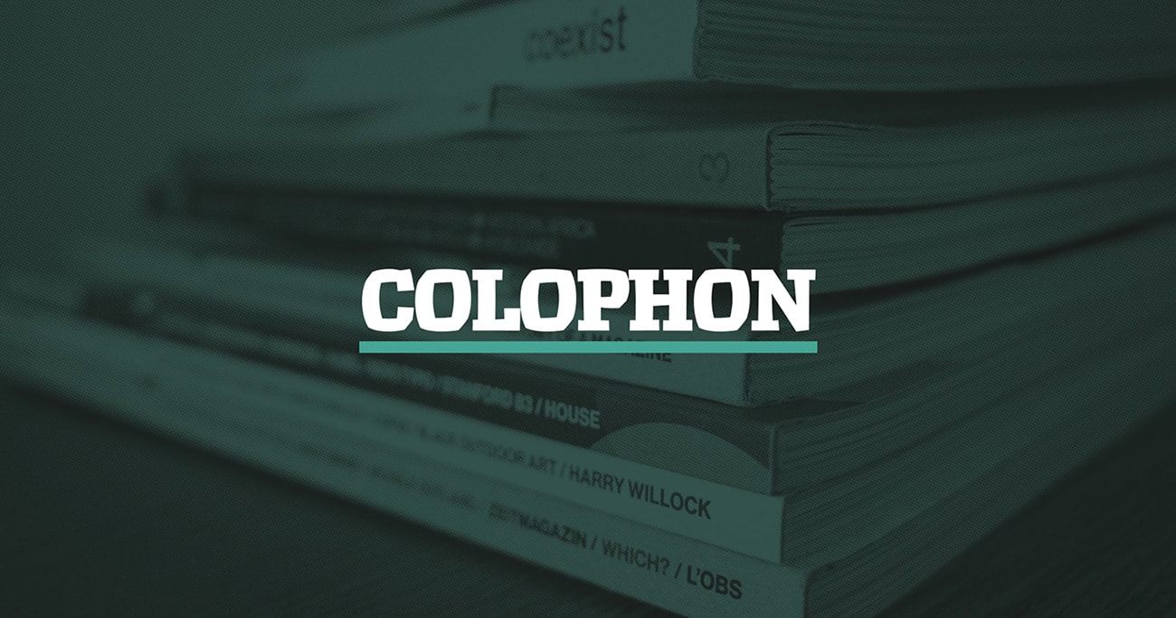 Colophon