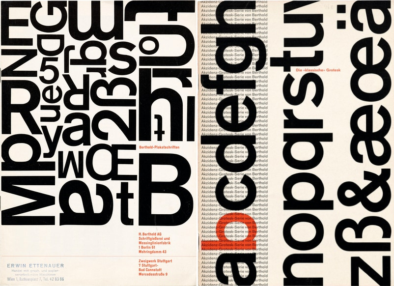 Lo specimen dell’Akzidenz-Grotesk del 1956
