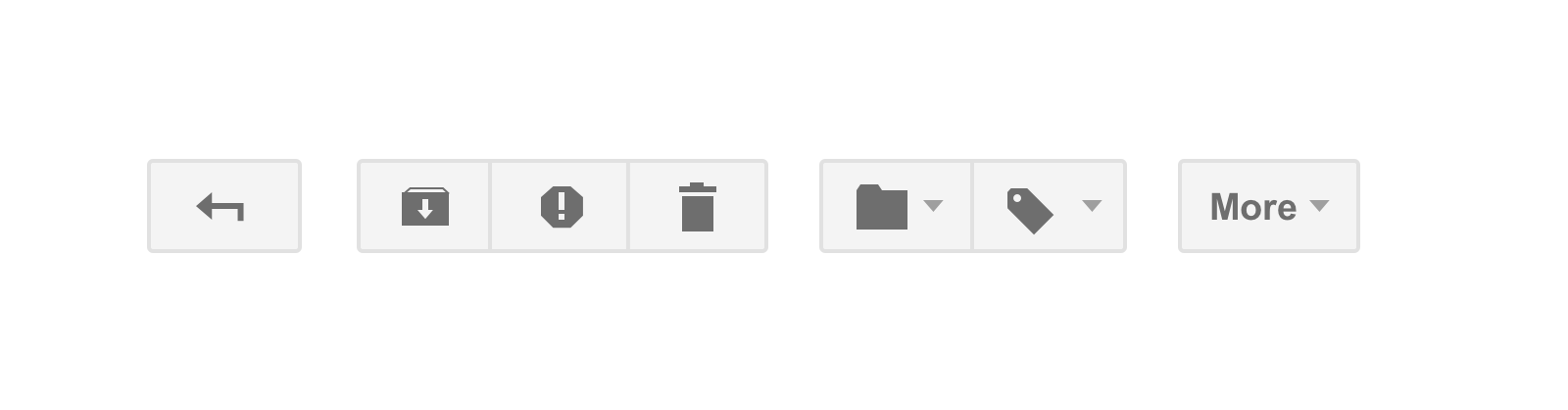 La navigazione di Gmail con solo le icone loading:lazy